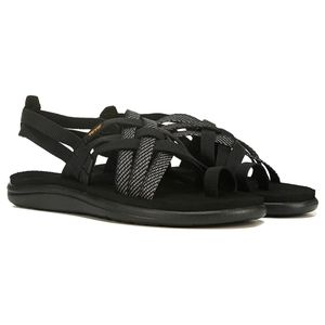 Women's Black Teva Voya Strappy Sandals
